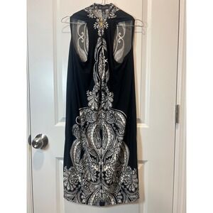 INC International Concepts Paisley Sleeveless‎ Zip Neck Dress Women M